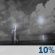 Sunday Night: A 10 percent chance of showers and thunderstorms after 11pm. Partly cloudy, with a low around 66. South southeast wind around 5 mph becoming calm in the evening. Sunday Night: A 10 percent chance of showers and thunderstorms after 11pm. Partly cloudy, with a low around 66. South southeast wind around 5 mph becoming calm in the evening.