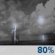 Wednesday Night: Showers and possibly a thunderstorm before 11pm, then showers likely between 11pm and 2am. Low around 63. West wind around 5 mph becoming calm in the evening. Chance of precipitation is 80%. New precipitation amounts of less than a tenth of an inch, except higher amounts possible in thunderstorms. Wednesday Night: Showers and possibly a thunderstorm before 11pm, then showers likely between 11pm and 2am. Low around 63. West wind around 5 mph becoming calm in the evening. Chance of precipitation is 80%. New precipitation amounts of less than a tenth of an inch, except higher amounts possible in thunderstorms.