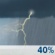 Thursday: A slight chance of showers, then a chance of showers and thunderstorms after 10am. Mostly cloudy, with a high near 85. Chance of precipitation is 40%. New rainfall amounts of less than a tenth of an inch, except higher amounts possible in thunderstorms. Thursday: A slight chance of showers, then a chance of showers and thunderstorms after 10am. Mostly cloudy, with a high near 85. Chance of precipitation is 40%. New rainfall amounts of less than a tenth of an inch, except higher amounts possible in thunderstorms.