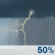 Tuesday: A 50 percent chance of showers and thunderstorms.  Cloudy, then gradually becoming mostly sunny, with a high near 73. North wind around 5 mph becoming southeast in the morning.  New rainfall amounts between a quarter and half of an inch possible. 