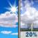 Saturday: Isolated showers and thunderstorms after 1pm.  Cloudy, then gradually becoming mostly sunny, with a high near 84. South wind around 5 mph.  Chance of precipitation is 20%.