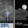 Tuesday Night: A 20 percent chance of showers and thunderstorms before midnight.  Partly cloudy, with a low around 78.