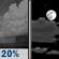 Tonight: A 20 percent chance of showers before 9pm.  Partly cloudy, with a low around 58. South southwest wind 5 to 7 mph. 