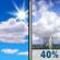 Sunday: A 40 percent chance of showers and thunderstorms after noon.  Mostly sunny, with a high near 88. Calm wind becoming west 5 to 9 mph in the afternoon. Winds could gust as high as 21 mph. 