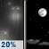Monday Night: A 20 percent chance of rain before 11pm.  Mostly clear, with a low around 48. West wind 5 to 10 mph becoming east after midnight. Winds could gust as high as 15 mph. 