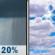 Monday: A 20 percent chance of showers before noon.  Partly sunny, with a high near 68. Light and variable wind becoming north northwest around 5 mph in the afternoon. 
