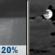 Sunday Night: A 20 percent chance of showers before midnight.  Mostly cloudy, with a low around 36.